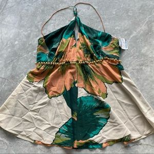 NICOLE MILLER STUDIO  Silk Floral Top Size M